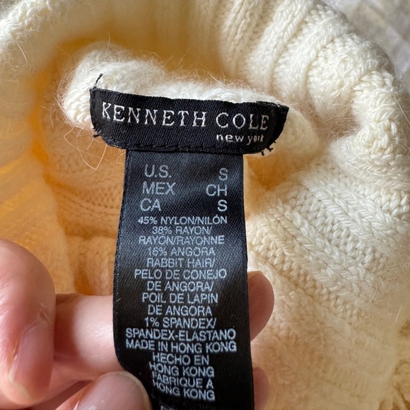 Vintage Kenneth Cole Balloon Sleeve Angora Pullover Turtleneck Sweater S - Picture 4 of 5